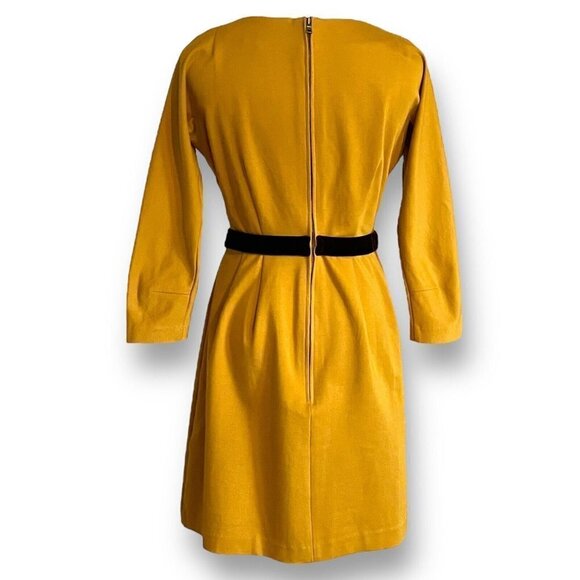 Girls From Savoy Womens Fit Flare Dress XS Mustard Yellow Twee ASO Taylor Swift - Picture 11 of 12